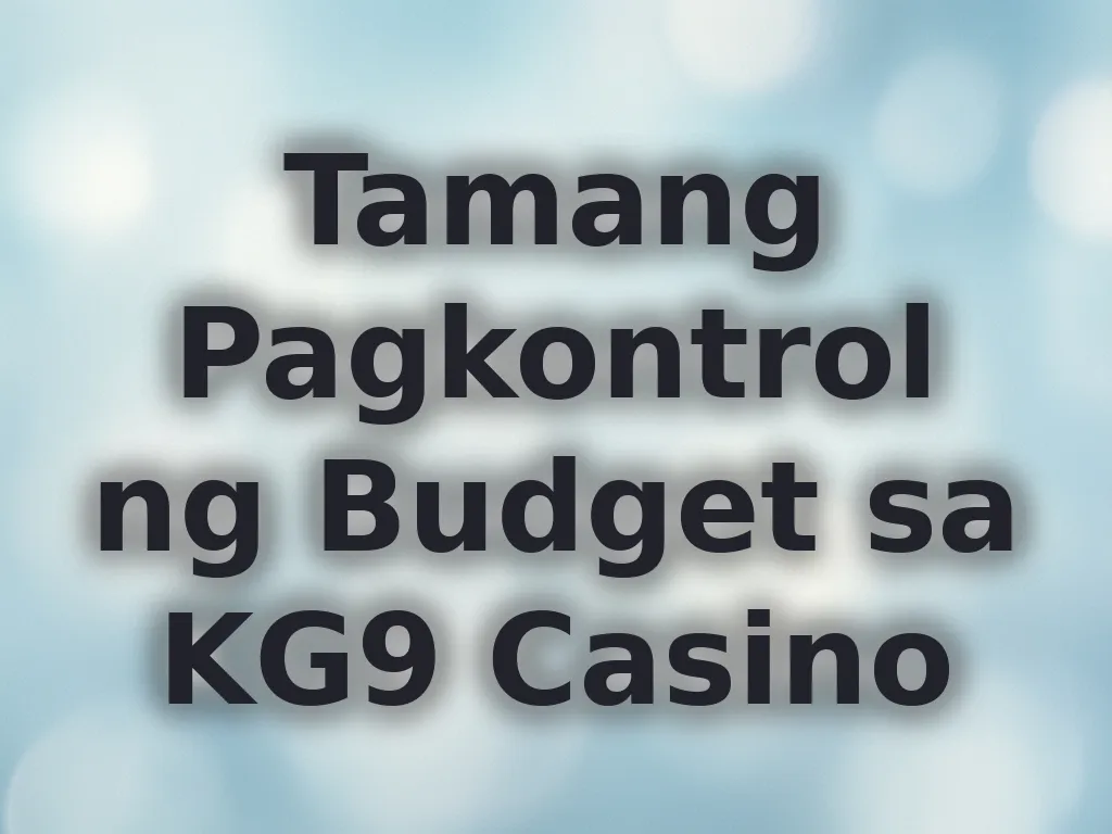 Budget management tips